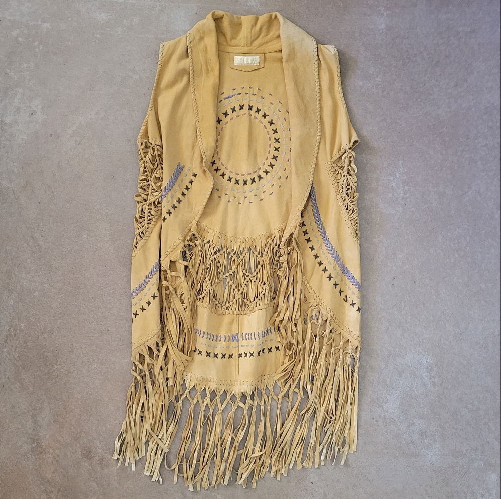 Mahiya Leather Nomad Fringe Suede Leather Vest Spell and the Gypsy